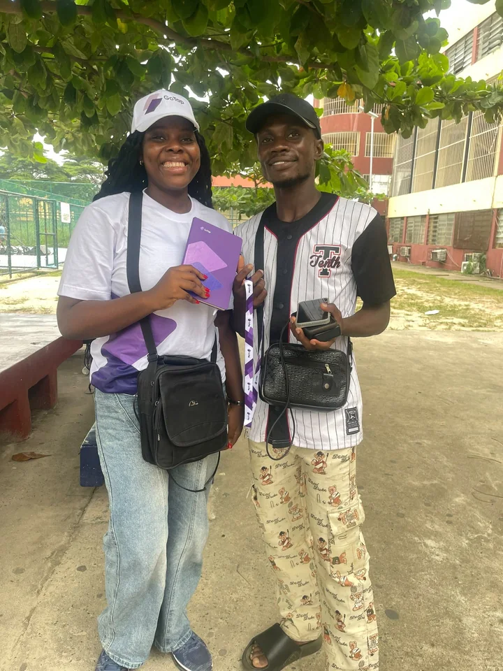 GoTap team members making connections on campus.